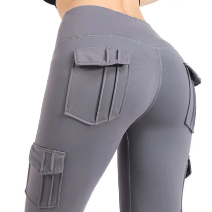 Legging cargo femme taille haute avec poches