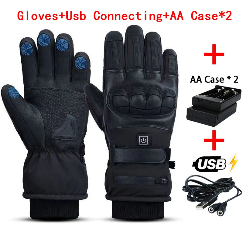 Gants tactiques chauffants hiver, imperméables et tactiles