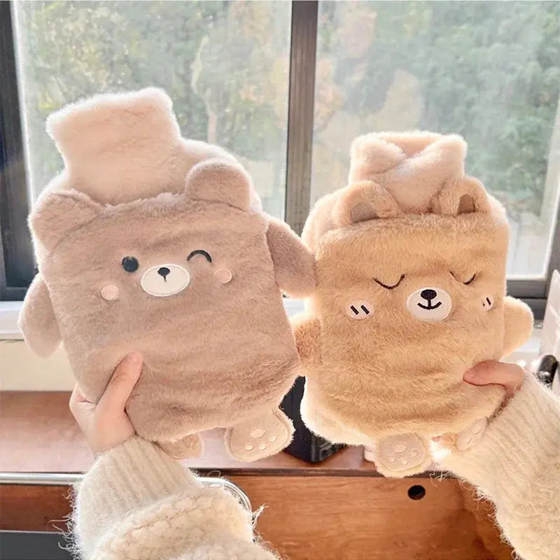 Bouillotte Kawaii Isolante en Caoutchouc avec Housse en Peluche Ma boutique