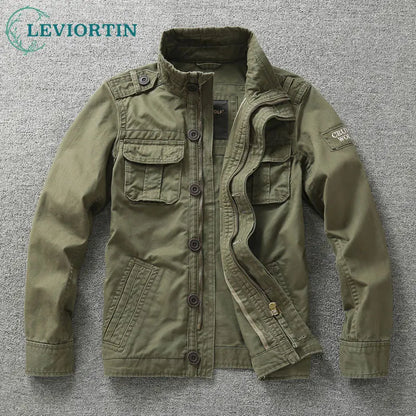 Veste Cargo Militaire Camouflage Homme — Coton Lourd, Col Montant, Multi-Poches | Workwear & Outdoor | S à XXXL - BLACKBEARD OUTDOOR INDUSTRIES