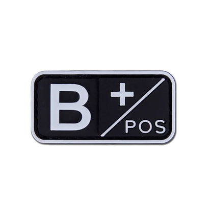 Patch Groupe Sanguin 3D PVC – A, B, AB, O | Rh+ & Rh- | Hook & Loop | Militaire, Airsoft, Tactique | 5×2,5 cm | 4 Coloris - BLACKBEARD OUTDOOR INDUSTRIES