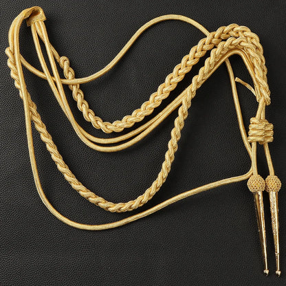 Épaulettes à franges et aiguillette dorées – Ensemble de cérémonie Bullion