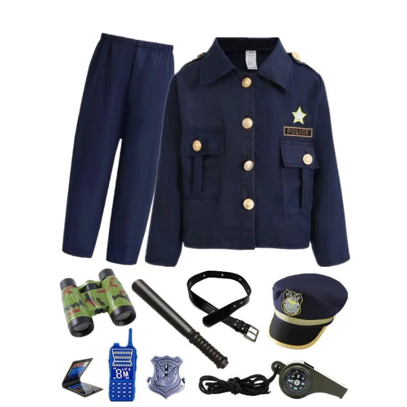 Kit Costume Policier Enfant Complet – Veste, Pantalon, Casquette & Accessoires - BLACKBEARD OUTDOOR INDUSTRIES