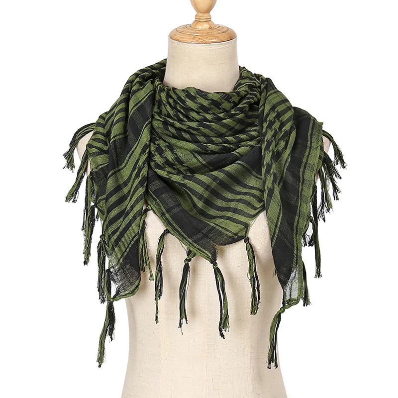 Shemagh Keffiyeh Tactique Désert – Écharpe Tête & Cou Unisexe 98x98 cm Polyester