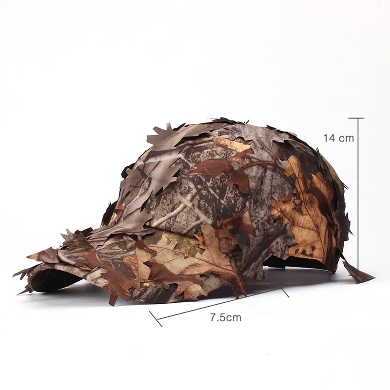 Casquette Tactique Camouflage 3D à Feuilles Bioniques – Chasse, Airsoft, Pêche, Observation Nature - BLACKBEARD OUTDOOR INDUSTRIES