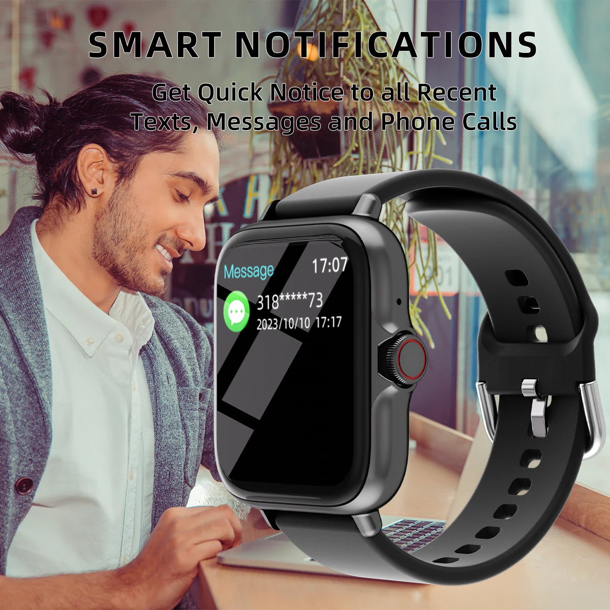 Montre Connectée Intelligente 1,83” – Appels & Notifications – Tracker Santé & Sport – DESERTCAT - BLACKBEARD OUTDOOR INDUSTRIES