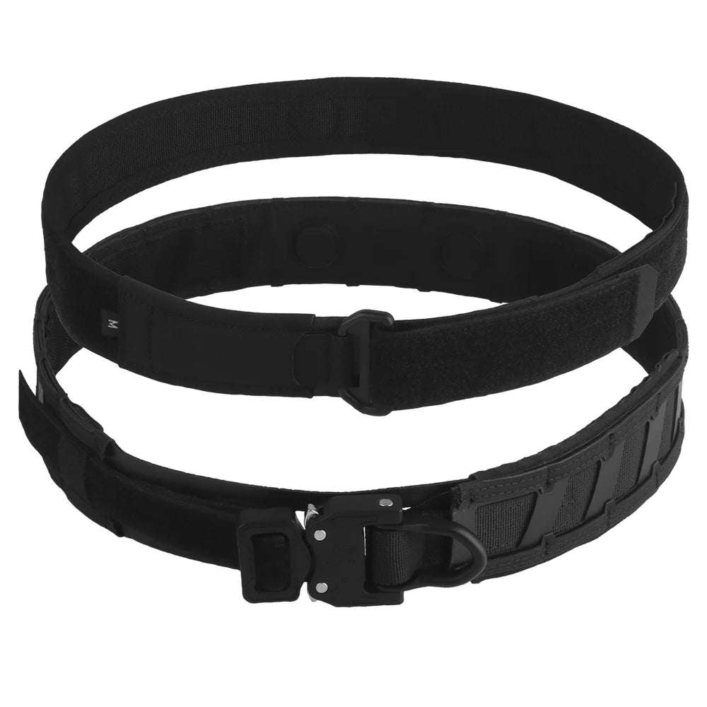 Ceinture Tactique Double Couche avec Boucle Métallique Cobra et Système MOLLE - Ceinture de Combat Soft avec Positionnement Magnétique BLACKBEARD OUTDOOR INDUSTRIES