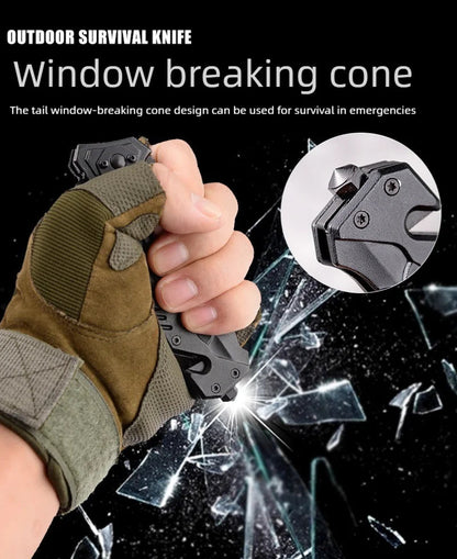 Multi functional outdoor camping knife with safety lock, foldable blade and sharp pocket tactical knife, suitable for fishing BLACKBEARD OUTDOOR INDUSTRIES