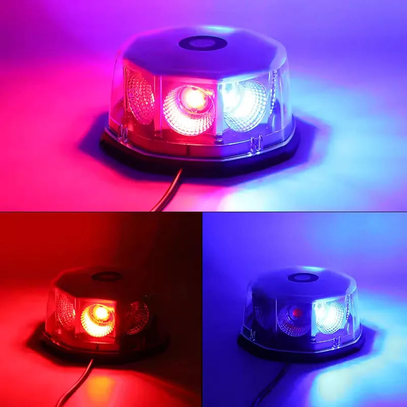 Rampe Gyrophare LED Police & Urgence — Stroboscopique 48W 12V/24V Magnétique - BLACKBEARD OUTDOOR INDUSTRIES
