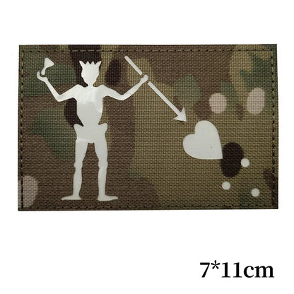Patch Drapeau Pirate Barbe Noire IR Réfléchissant – Tactique Militaire Hook & Loop, 11 Modèles - BLACKBEARD OUTDOOR INDUSTRIES