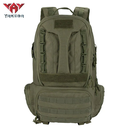 Sac à Dos Tactique Yakeda KF-007 45-50L Nylon 1000D – Camouflage ATFG, CP, BK, GN, TAN | Randonnée, Airsoft, Escalade