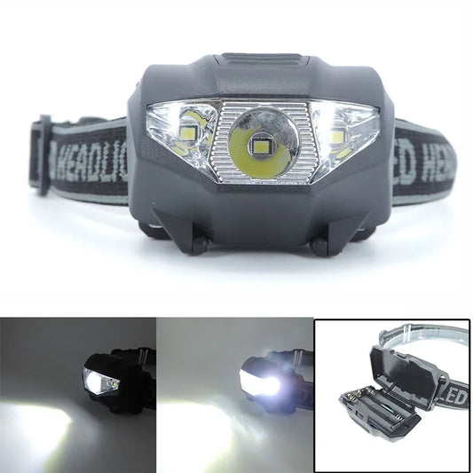 Lampe Frontale Mini LED 3W – 3 Modes – Camping Pêche Randonnée