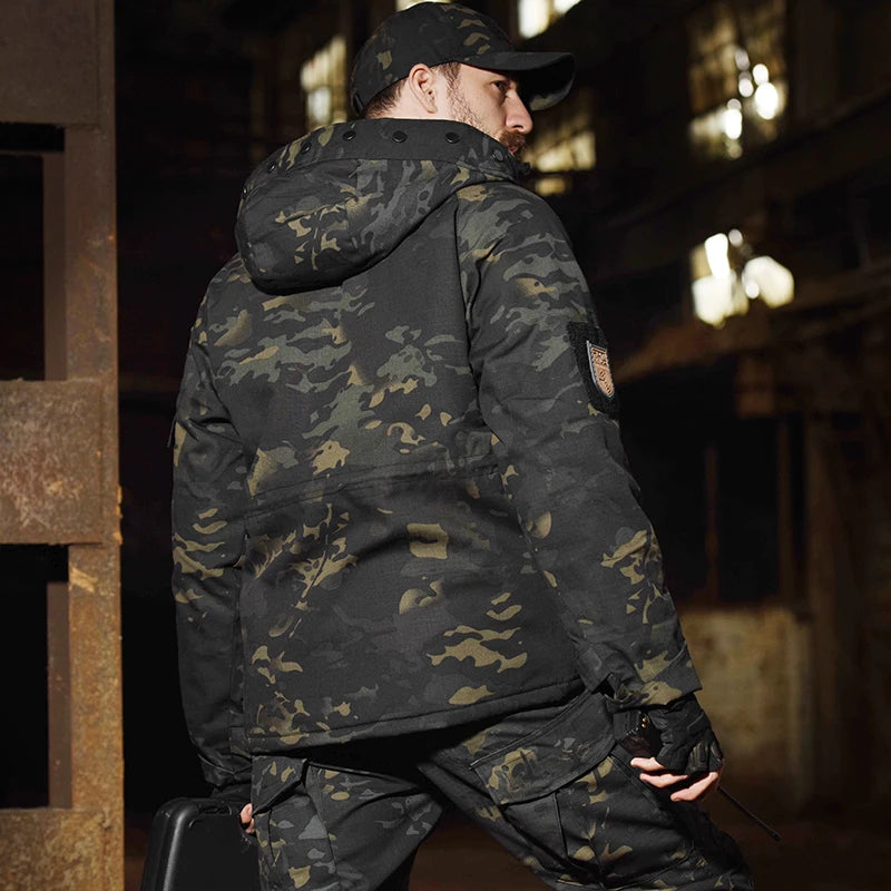 Veste Tactique Homme Hiver – HAN WILD Camouflage | Softshell | Polaire | Coupe-Vent | Randonnée | Chasse | Outdoor - BLACKBEARD OUTDOOR INDUSTRIES