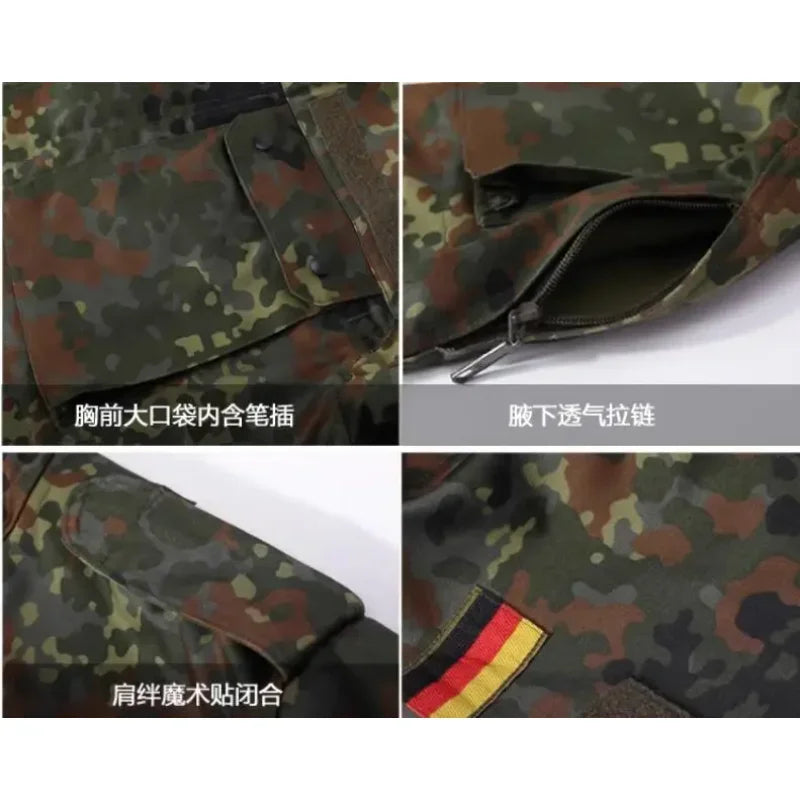 Parka allemande Flecktarn - veste camouflage tactique coupe-vent