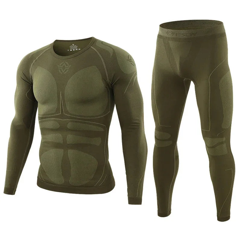 Ensemble Thermique Tactique Fleece Slim Fit – Haut + Pantalon | Randonnée, Chasse, Militaire, Automne Hiver