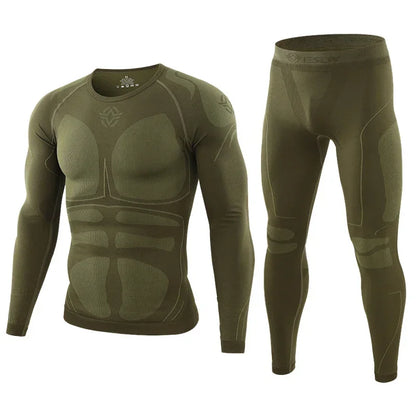 Ensemble Thermique Tactique Fleece Slim Fit – Haut + Pantalon | Randonnée, Chasse, Militaire, Automne Hiver