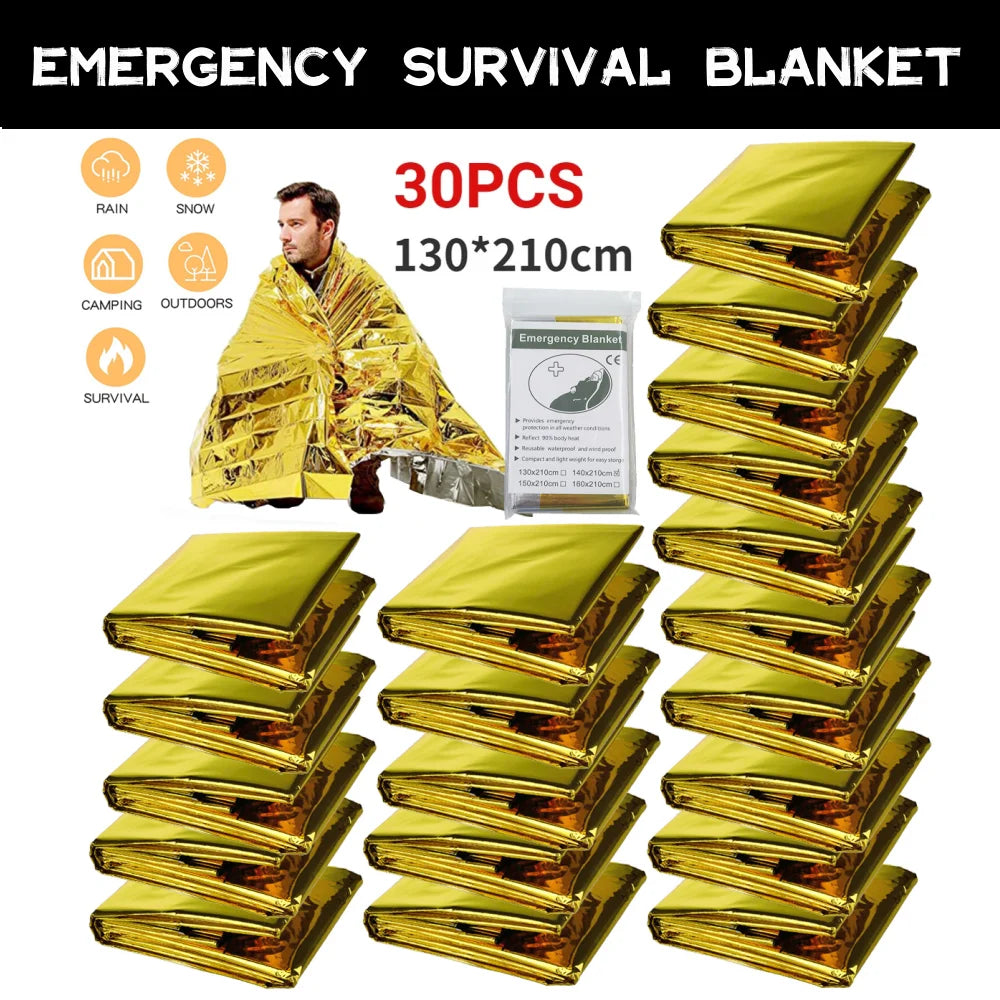 Couverture de Survie d’Urgence Extérieure 130x210 cm – Lot de 5 à 30 pièces - BLACKBEARD OUTDOOR INDUSTRIES