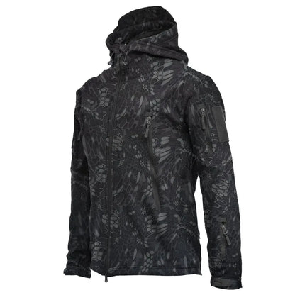 Veste Tactique Homme Softshell Techwear Coupe-Vent | Imperméable | Respirante | Polaire Intérieure | Capuche | 4 Saisons - BLACKBEARD OUTDOOR INDUSTRIES
