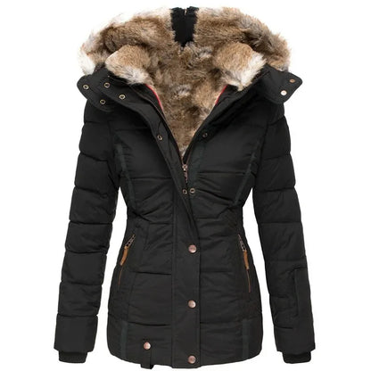 Parka longue femme à capuche zippée, du S au 5XL