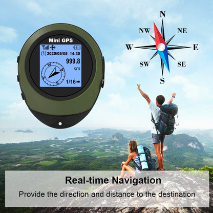 Mini GPS Portable de Haute Précision - boussole , Altimètre, Localisateur, Navigateur pour Sports de Plein Air, Voyage et Randonnée - BLACKBEARD OUTDOOR INDUSTRIES