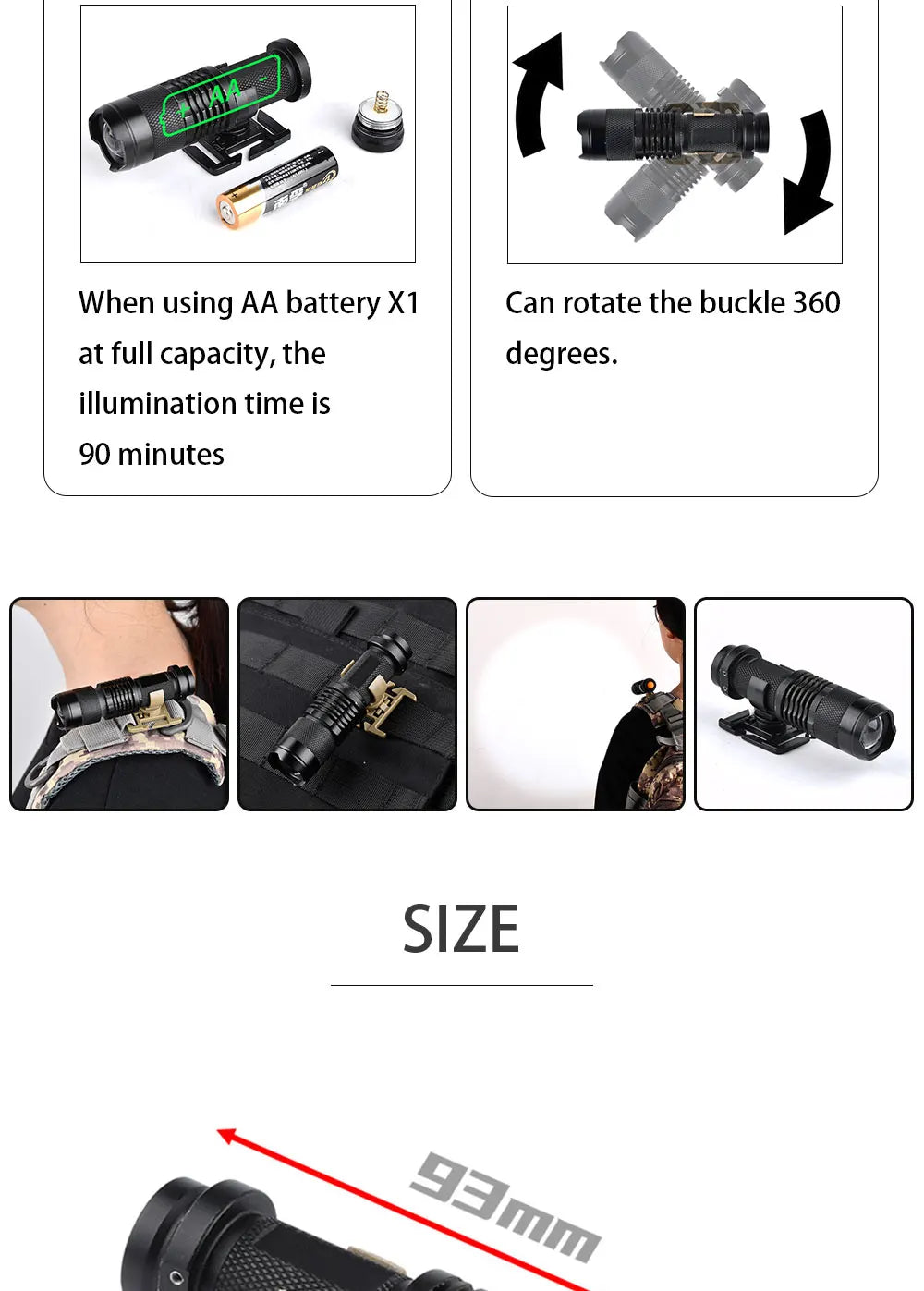 Sac à Dos Tactique avec Système MOLLE WADSN – Gilet de Combat avec Fixation pour Lampe Torche LED, Éclairage Haute Luminosité pour Randonnée et Activités Outdoor BLACKBEARD OUTDOOR INDUSTRIES