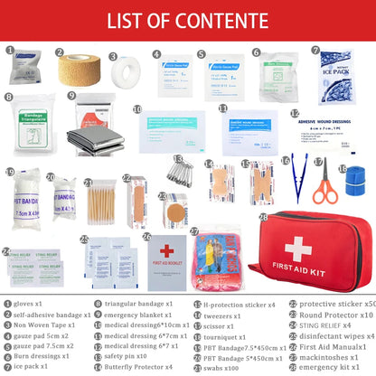 Trousse de Premiers Secours Multiservices – Kit Médical Portable pour Activités Extérieures (Randonnée, Camping, Chasse, etc.) - BLACKBEARD OUTDOOR INDUSTRIES