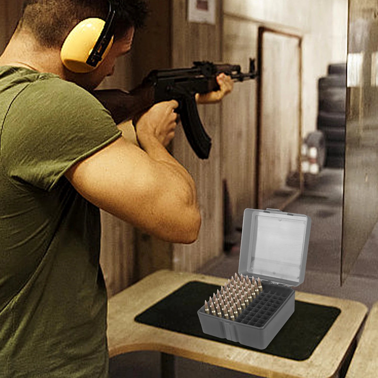 Boîte de Rangement pour Munitions – 50 ou 100 Coups | Calibres .223/5.56mm, 7.62x39mm, .38 Spé , 9mm Ma boutique
