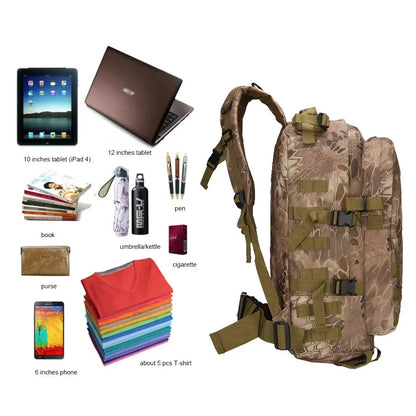 Sac à dos tactique MOLLE pour randonnée et outdoor