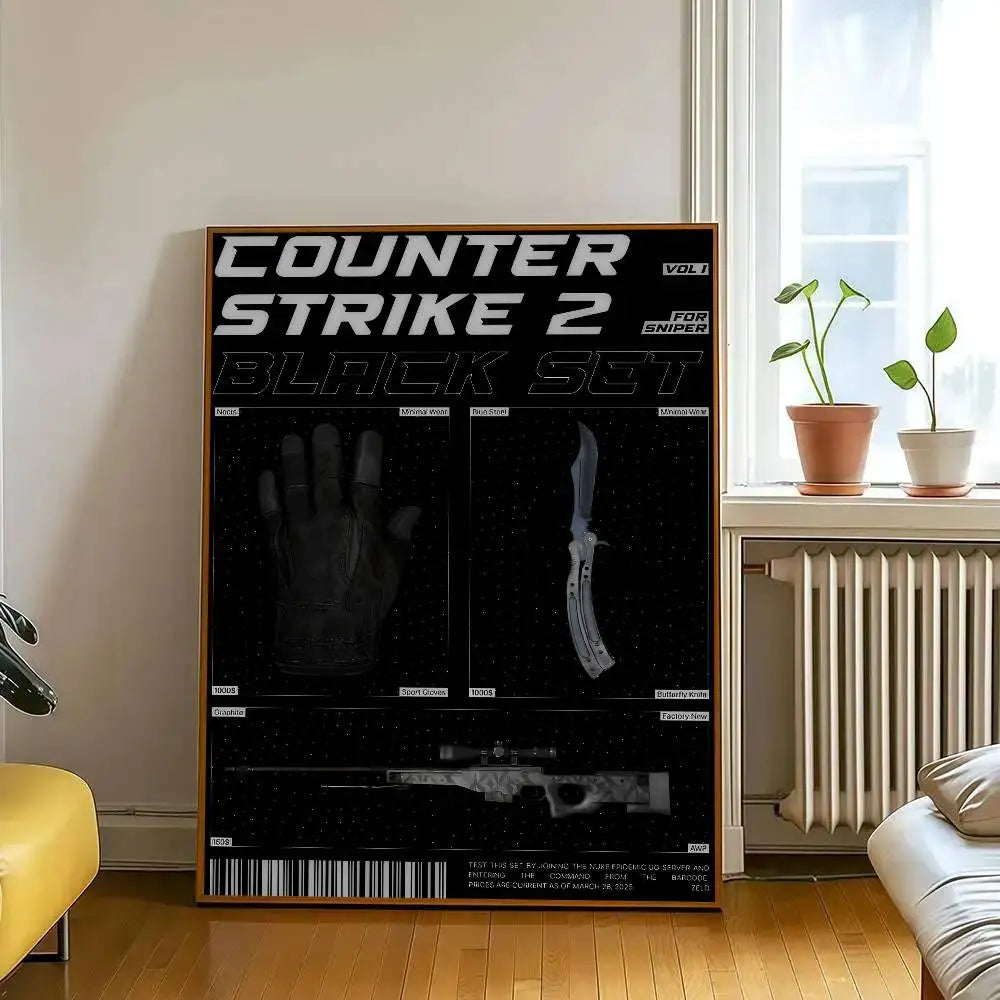 Poster Counter-Strike CS2 – Affiche Murale HD Gaming, Décoration Salon, Bureau & Chambre (Sans Cadre)