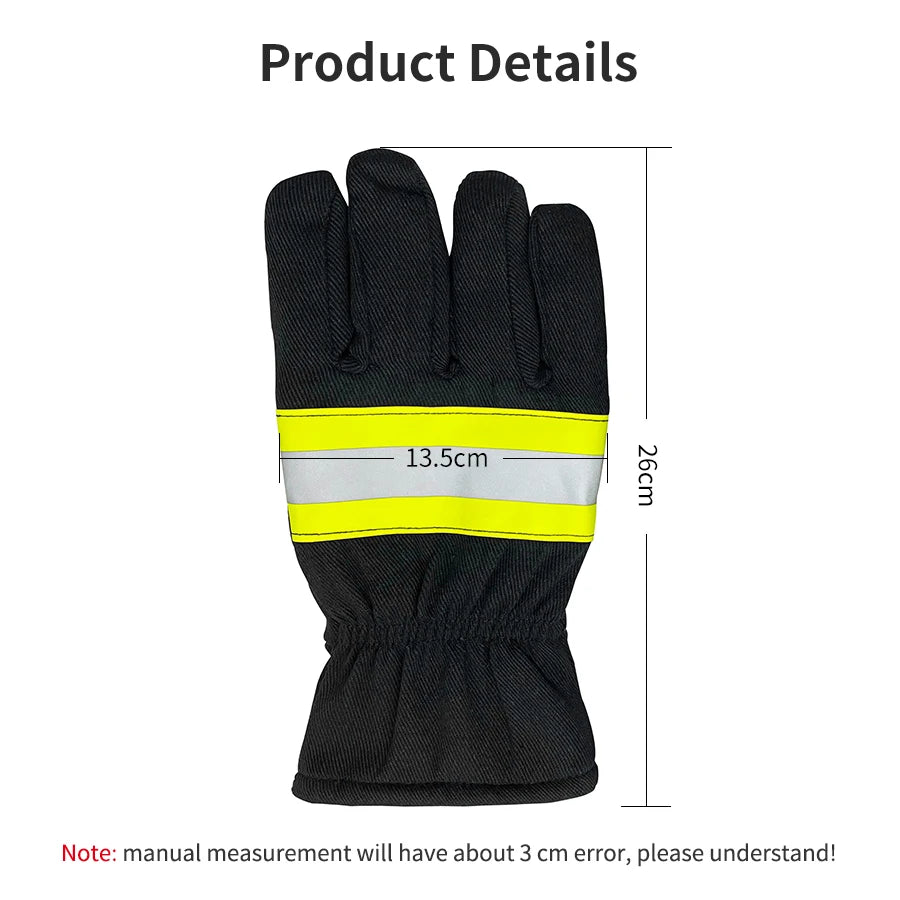 Gants Ignifuges Pompier — Aramid Anti-Feu, Bande Réfléchissante - BLACKBEARD OUTDOOR INDUSTRIES