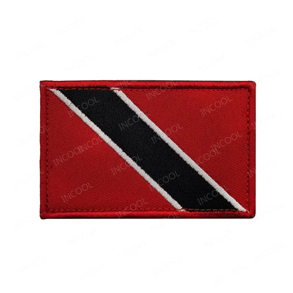 Patch Drapeaux Brodés Amérique et Caraïbes – 8×5 cm avec Velcro - BLACKBEARD OUTDOOR INDUSTRIES