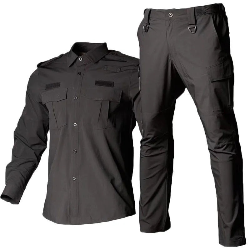 Ensemble Tactique à Séchage Rapide – Veste et Pantalon Longs Manches, Uniforme de Travail, Idéal pour Entraînement et Activités Extérieures BLACKBEARD OUTDOOR INDUSTRIES