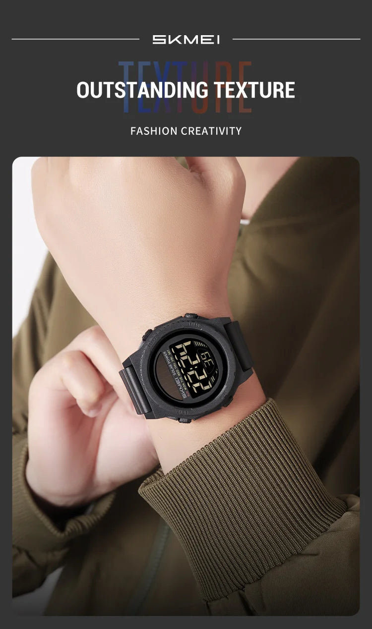 Montre Digitale Sportive Homme SKMEI 2358 – Énergie Solaire, Étanche 5Bar, Chronographe - BLACKBEARD OUTDOOR INDUSTRIES