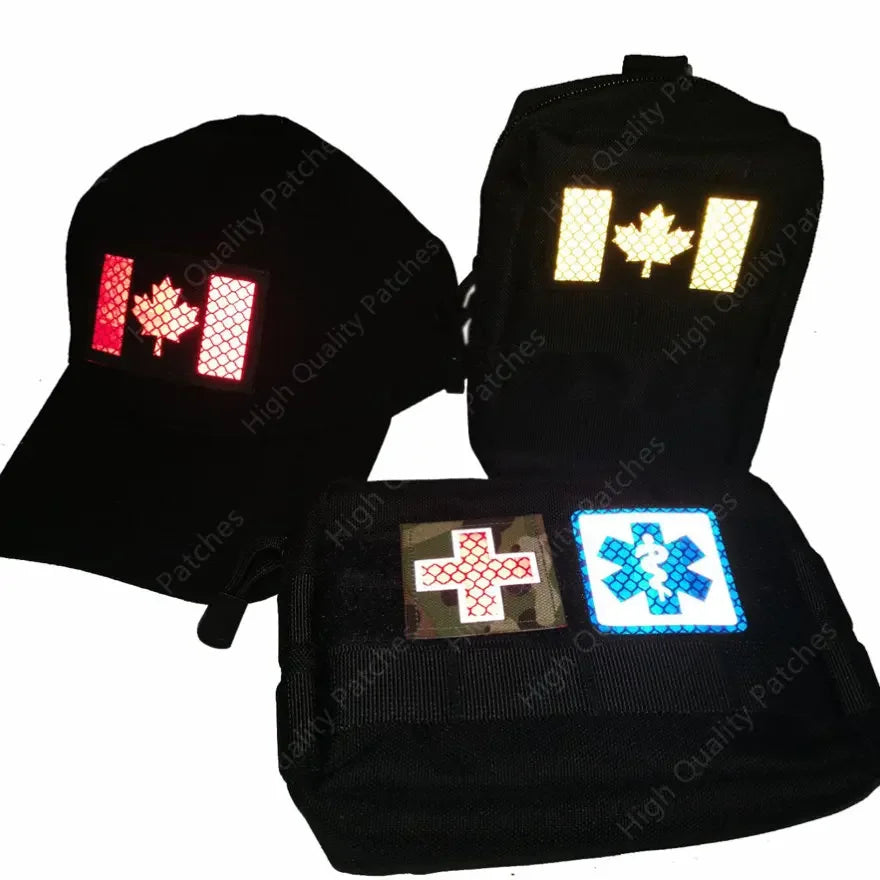 MEDIC Embroidered Patch IR Reflective Glow in Dark Tactical Military Patches Medical MED EMT PARAMEDIC Emblem PVC Rubber Badges - BLACKBEARD OUTDOOR INDUSTRIES