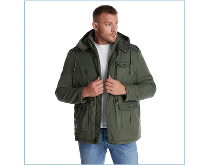 Veste d’Hiver Chaude Homme – DIMUSI Veste Tactique Épaissie | Polaire Doublée | Multi-poches | Coupe-Vent | Capuche | Mode & Outdoor - BLACKBEARD OUTDOOR INDUSTRIES
