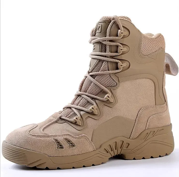 Rangers Tactiques en Cuir Homme - Desert Boots Respirantes et Antidérapantes