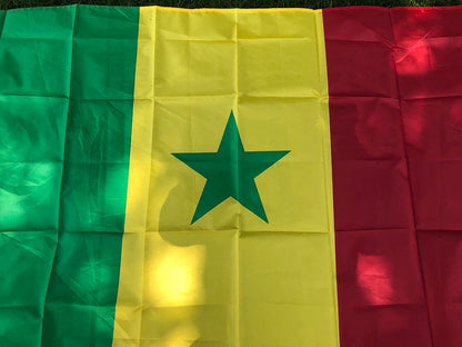 Drapeau du Sénégal 90x150 cm – Bannière en Polyester pour Décoration (Intérieur et Extérieur) BLACKBEARD OUTDOOR INDUSTRIES