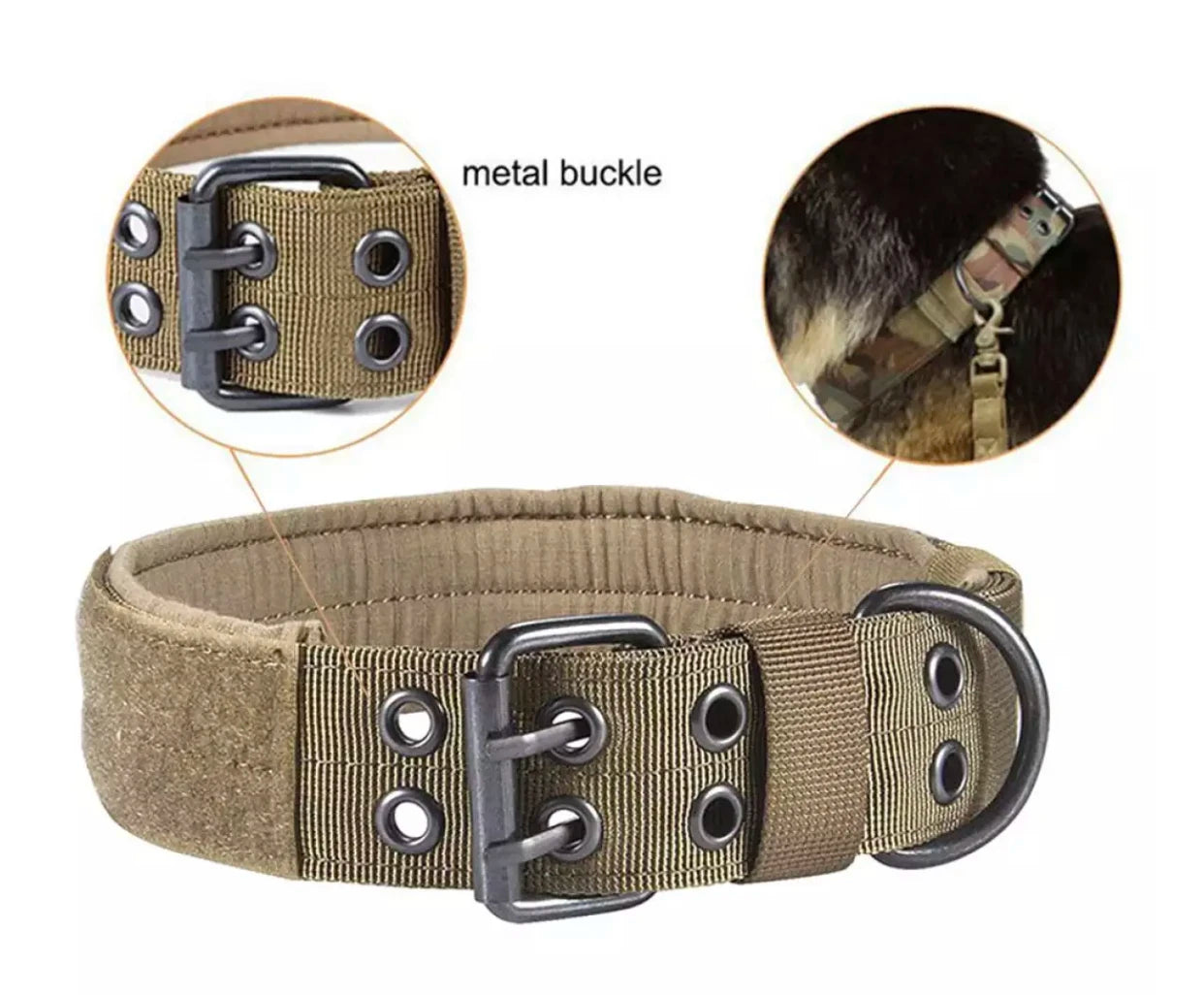 Collier Tactique Réglable pour Chien – Militaire, Entraînement & Sécurité | Nylon Résistant Ma boutique
