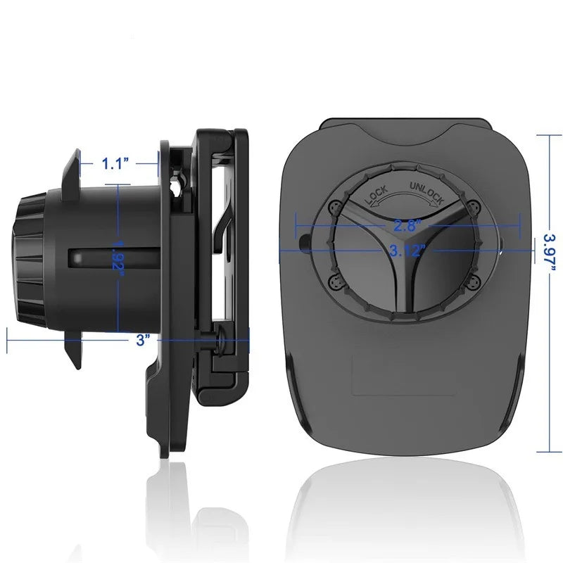 Porte-Menottes Universel Open Top Polymère – Verrou Sécurité + Clip Réglable 60° | S&W, ASP, CTS | 2 Types - BLACKBEARD OUTDOOR INDUSTRIES