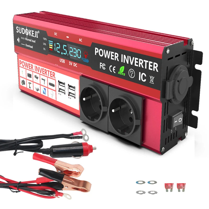Convertisseur 12V DC vers 220V AC – 4000W Max - BLACKBEARD OUTDOOR INDUSTRIES