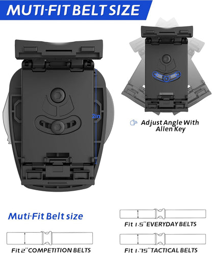 Porte-Menottes Universel Open Top Polymère – Verrou Sécurité + Clip Réglable 60° | S&W, ASP, CTS | 2 Types - BLACKBEARD OUTDOOR INDUSTRIES