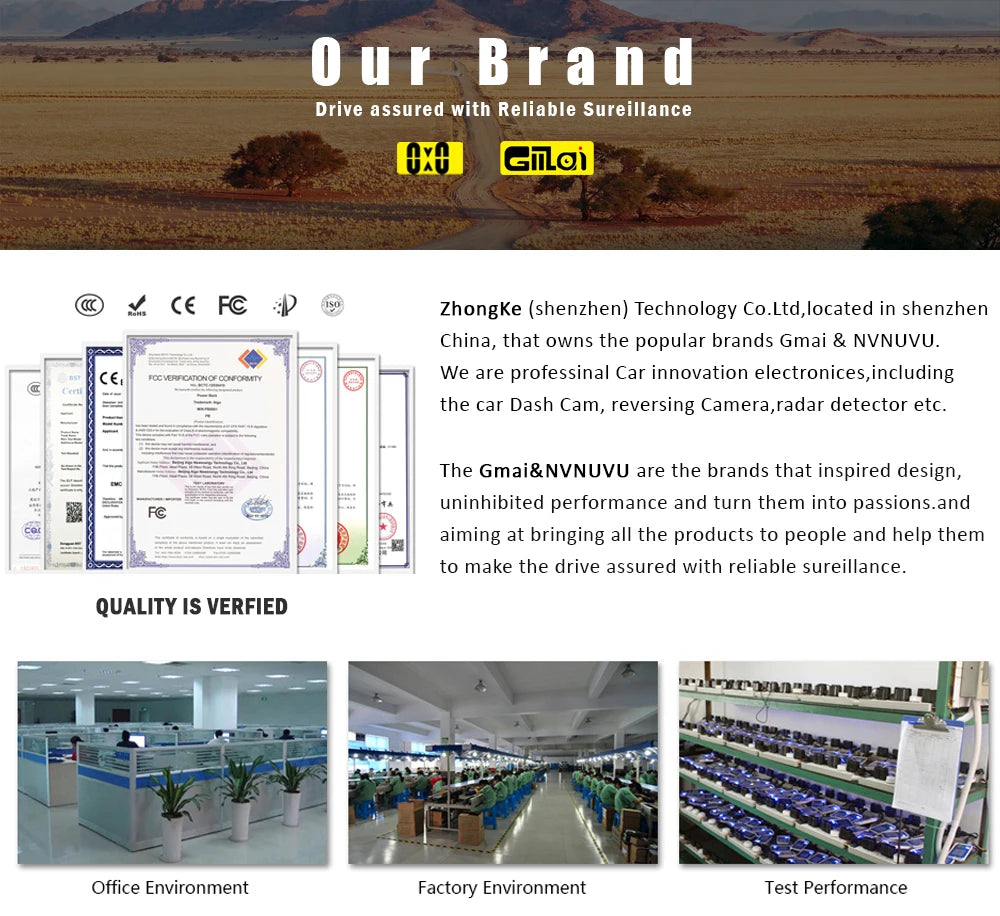 📷 Caméra Voiture 4 Canaux 1080P – GMAIPOP DVR avec Vision Nocturne, WiFi & Enregistrement 360° Ma boutique