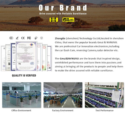 📷 Caméra Voiture 4 Canaux 1080P – GMAIPOP DVR avec Vision Nocturne, WiFi & Enregistrement 360° Ma boutique