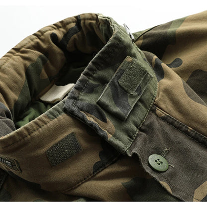 Veste militaire matelassée homme à capuche amovible