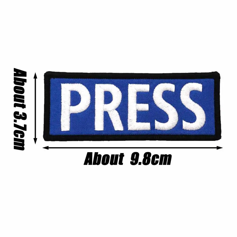 Patch Brodé PRESS – Insigne Militaire | Velcro, Couture ou Adhésif