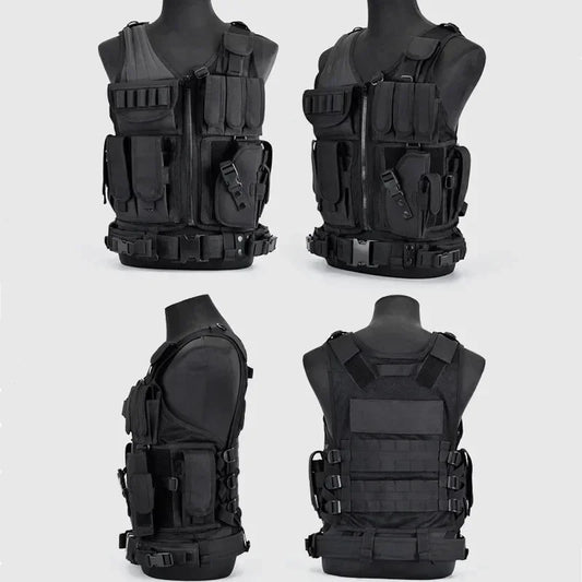 Gilet d’intervention tactique ajustable pour armée, chasse et entraînement Airsoft - BLACKBEARD OUTDOOR INDUSTRIES