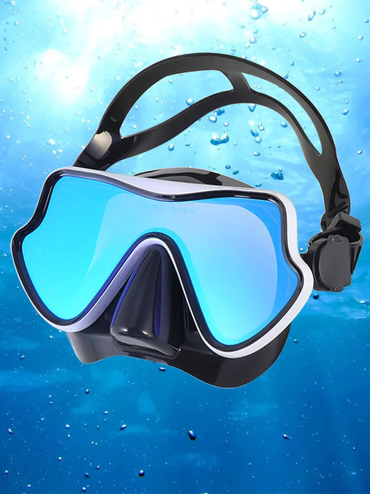 Masque de Plongée Snorkel en Silicone avec Verre Trempé – Large Vue Colorée pour Adultes et Jeunes - BLACKBEARD OUTDOOR INDUSTRIES