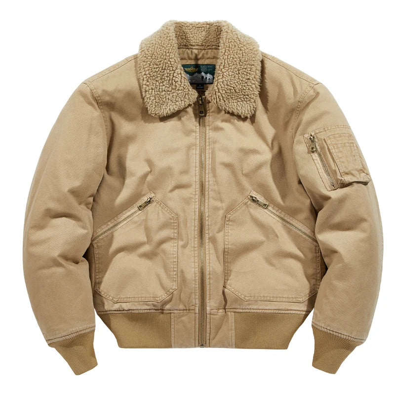 Bomber homme à col effet fourrure