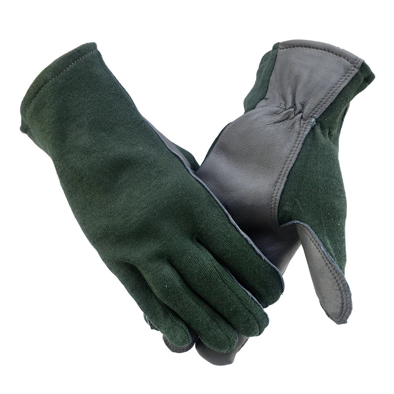 Gants de Vol Style Nomex Aramide Ignifugés — Pilote Militaire Cuir Mouton Court & Long - BLACKBEARD OUTDOOR INDUSTRIES