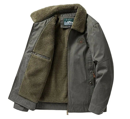 Autumn Winter Men's Cotton Thick Warm Fleece Jackets Stand Collar Fleece Lined Outdoor Workwear Warm Casual Style New Arrival BLACKBEARD OUTDOOR INDUSTRIES